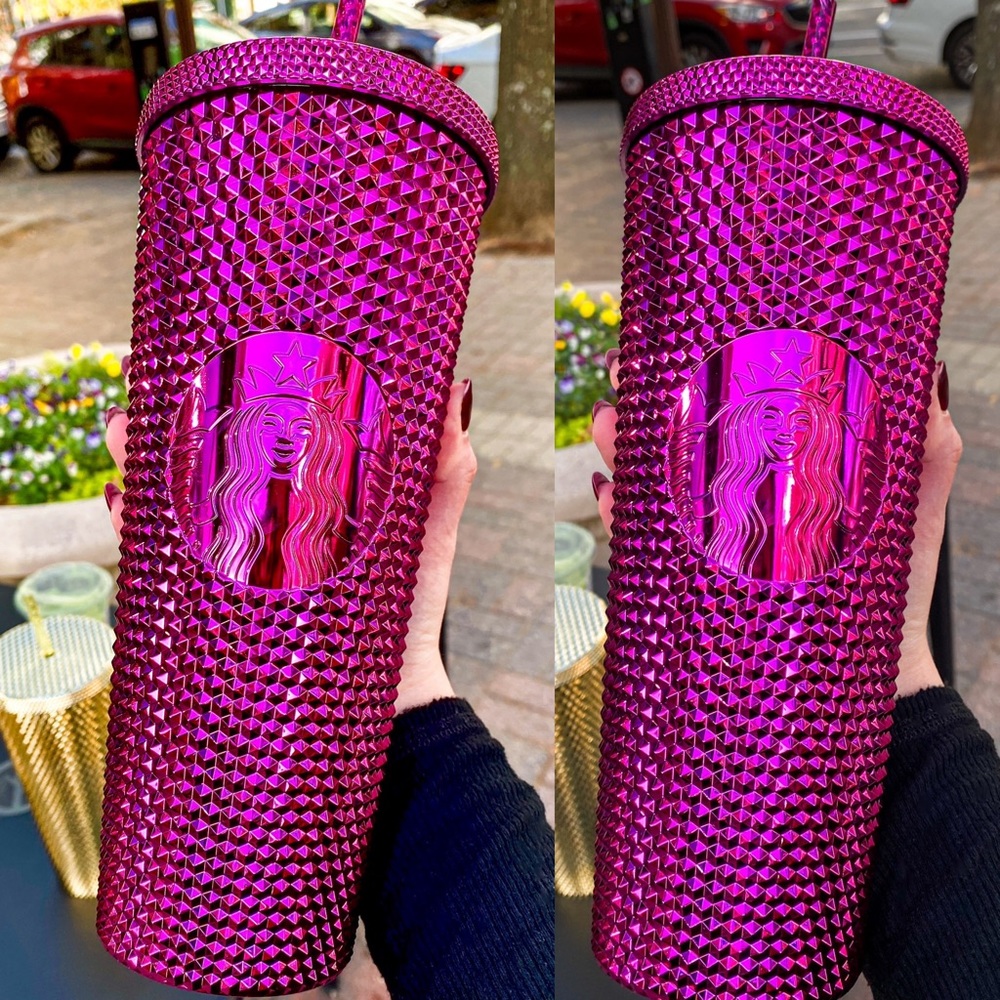 Starbucks Holiday Sangria Chrome Studded Tumbler